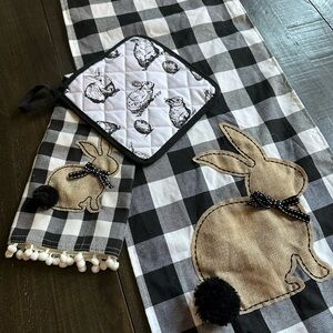 Checkered Bunny Kids Accessory Set